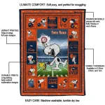 custom denver broncos snoopy coach orange quilt blanket best selling