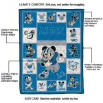 custom detroit lions mickey crimson blue white quilt blanket best selling