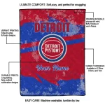 custom detroit pistons brushstroke layers red quilt blanket best selling