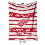 custom detroit red wings layered florals red white quilt blanket best selling