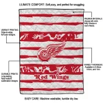 custom detroit red wings layered florals red white quilt blanket best selling