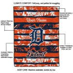custom detroit tigers layered florals navy white quilt blanket best selling