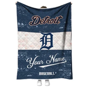 custom detroit tigers snoopy victory navy white quilt blanket fashion forward