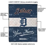 custom detroit tigers snoopy victory navy white quilt blanket best selling