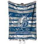 custom drake bulldogs layered florals blue white quilt blanket best selling