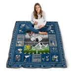 custom drake bulldogs snoopy coach blue quilt blanket best selling