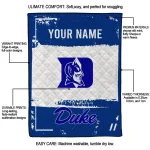 custom duke blue devils grunge patch blue white quilt blanket best selling