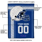 custom duke blue devils helmet theme blue quilt blanket best selling