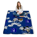 custom duke blue devils mickey football blue quilt blanket best selling