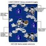 custom duke blue devils mickey football blue quilt blanket best selling