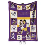 custom east carolina pirates mickey crimson purple white quilt blanket best selling