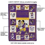 custom east carolina pirates mickey crimson purple white quilt blanket best selling