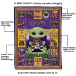 custom east carolina pirates yody baby pattern purple quilt blanket best selling