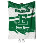 custom eastern michigan eagles brushstroke layers green quilt blanket best selling