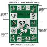 custom eastern michigan eagles mickey crimson green white quilt blanket best selling