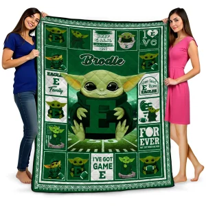custom eastern michigan eagles yody baby pattern green quilt blanket best selling