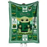custom eastern michigan eagles yody baby pattern green quilt blanket best selling