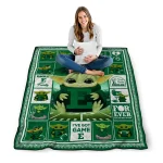custom eastern michigan eagles yody baby pattern green quilt blanket best selling