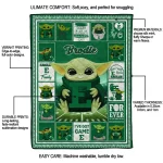 custom eastern michigan eagles yody baby pattern green quilt blanket best selling