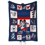 custom florida atlantic owls mickey crimson blue white quilt blanket best selling