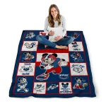 custom florida atlantic owls mickey crimson blue white quilt blanket best selling