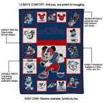 custom florida atlantic owls mickey crimson blue white quilt blanket best selling