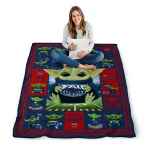 custom florida atlantic owls yody baby pattern blue quilt blanket best selling
