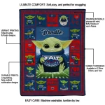 custom florida atlantic owls yody baby pattern blue quilt blanket best selling