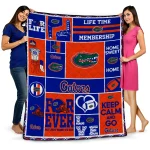 Custom Florida Gators Helmet Passion Blue Quilt Blanket 1 custom florida gators helmet passion blue quilt blanket best selling