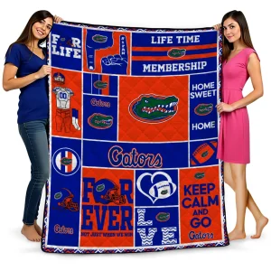 custom florida gators helmet passion blue quilt blanket best selling