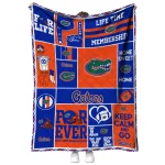 custom florida gators helmet passion blue quilt blanket best selling