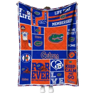 custom florida gators helmet passion blue quilt blanket fashion forward