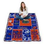 custom florida gators helmet passion blue quilt blanket best selling