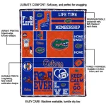 custom florida gators helmet passion blue quilt blanket best selling