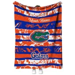 custom florida gators layered florals blue white quilt blanket best selling