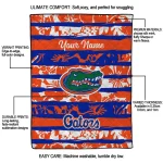 custom florida gators layered florals blue white quilt blanket best selling