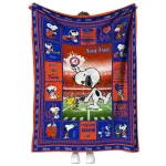 custom florida gators snoopy coach blue quilt blanket best selling