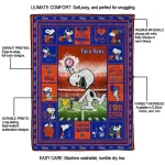 custom florida gators snoopy coach blue quilt blanket best selling