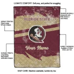 custom florida state seminoles brushstroke layers garnet quilt blanket best selling