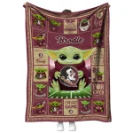 custom florida state seminoles yody baby pattern garnet quilt blanket best selling