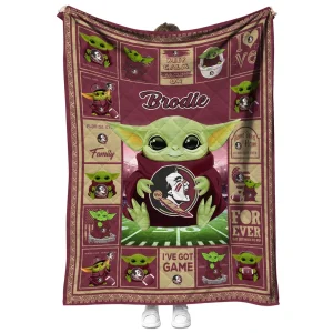 custom florida state seminoles yody baby pattern garnet quilt blanket fashion forward