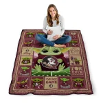 custom florida state seminoles yody baby pattern garnet quilt blanket best selling