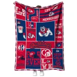 custom fresno state bulldogs helmet passion red quilt blanket best selling
