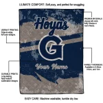 custom georgetown hoyas brushstroke layers blue quilt blanket best selling