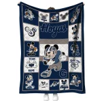 custom georgetown hoyas mickey crimson blue white quilt blanket best selling