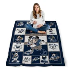 custom georgetown hoyas mickey crimson blue white quilt blanket best selling