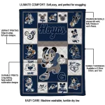 custom georgetown hoyas mickey crimson blue white quilt blanket best selling