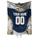 custom georgetown hoyas player sketch blue gray quilt blanket best selling