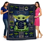 custom georgetown hoyas yody baby pattern blue quilt blanket best selling