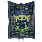 custom georgetown hoyas yody baby pattern blue quilt blanket best selling